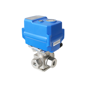 KLD200 3-way high pressure motorized ball valve(stainless steel,1/4" to 3/4")