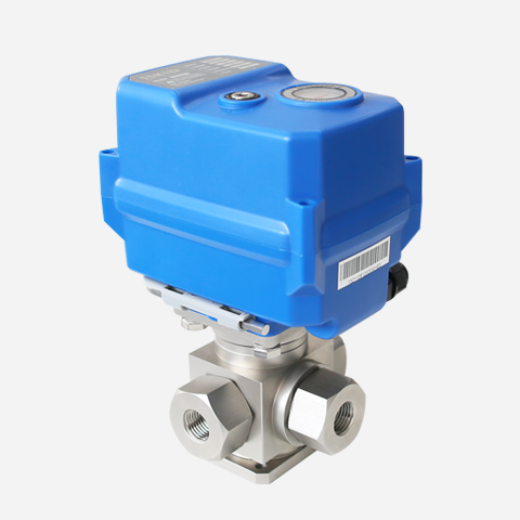 KLD200 3-way high pressure motorized ball valve(stainless steel,1/4" to 3/4") 