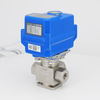 KLD200 3-way high pressure motorized ball valve(stainless steel,1/4" to 3/4")