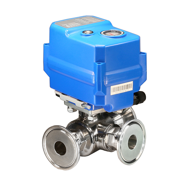 KLD200 3-Way Motorized Ball Valve for Fast Assembled (Tri-Clamp)