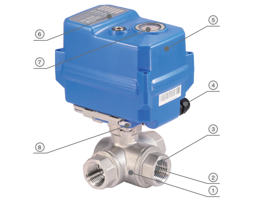 KLD200 3-Way Motorized Ball Valve