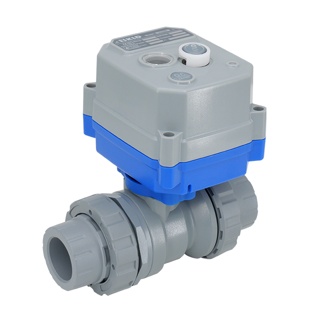 KLD30S/SJ 2-Way Plastic Motorized Ball Valve With Double Unions