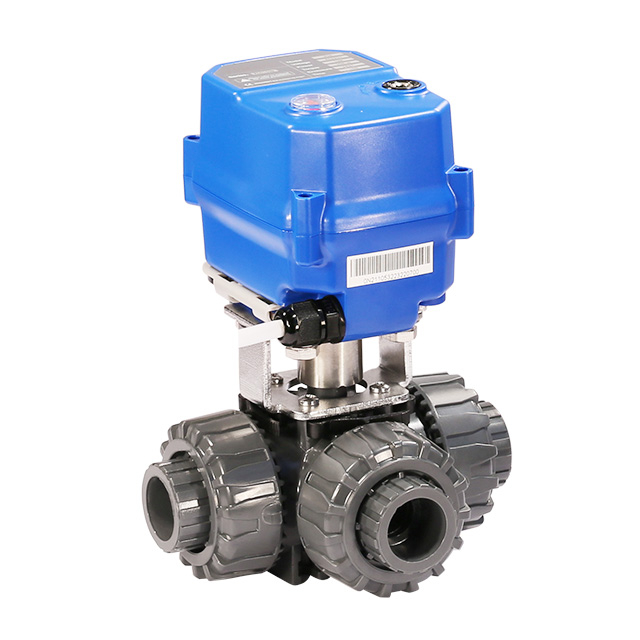 KLD100N Normal On/Off 3-Way Motorized Ball Valve(UPVC)