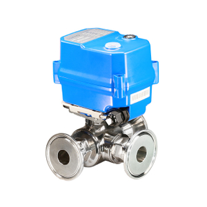 KLD100N Normal On Off 3-Way Motorized Ball Valve for Fast Assembled(Tri-Clamp)