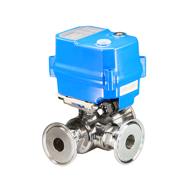 KLD100N Normal On Off 3-Way Motorized Ball Valve for Fast Assembled(Tri-Clamp)