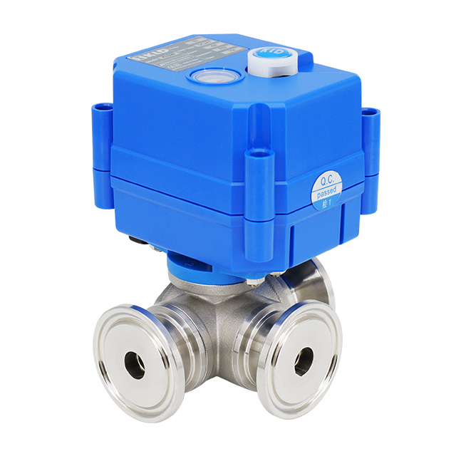 KLD20S/SJ Super Mini 3-Way Motorized Ball Valve (Tri-clamp)
