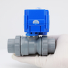 KLD20S 2-way motorized plastic ball valve with double unions(1/2
